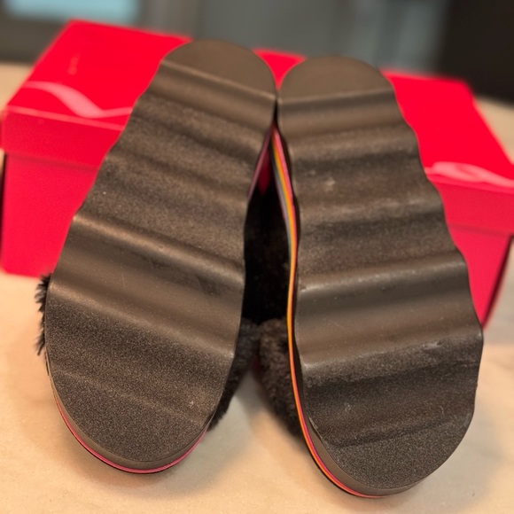 Nina Kids Anjali Faux Fur Slides Size 2 - Picture 5 of 6